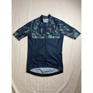 Pearl Izumi Quest Cycling Jersey Mens M Black Full Zip Gorpcore Geometric Sporty